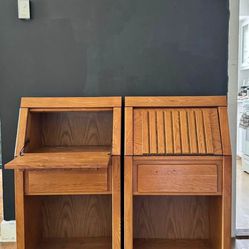 2 Vintage desk, Cabinet / sidetables / bookstand