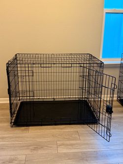 42ā Double-Door Folding Metal Dog Crate ā Large/XL