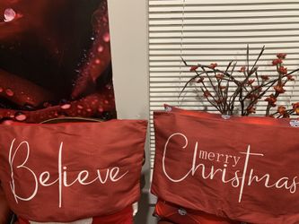Believe&Merry Christmas Throw Pillow Case Covers