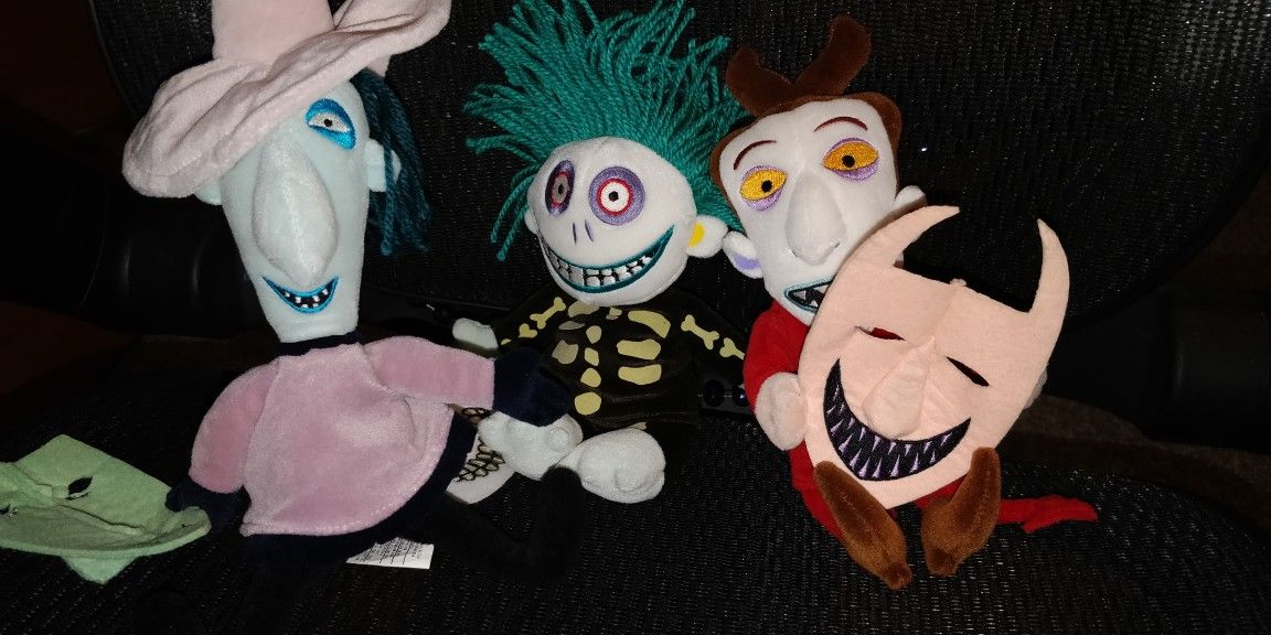 Disney Store Lock Shock Barrel Nightmare Before Christmas Plush