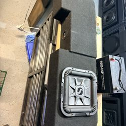 Kicker L7 10” Sub In Truck Box. I Believe It Fits Chevy 2014-2018 With Kicker 800.1 Amp And Complete Wiring Kit 