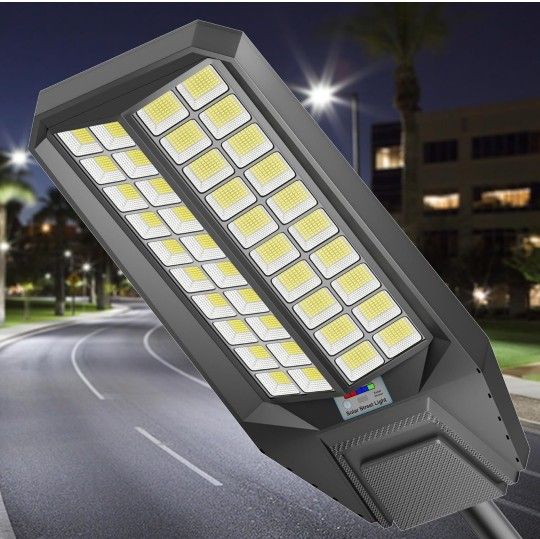 Solar Street Lights Outdoor, 8000W Dusk to Dawn, 240000LM 7000K, IP67 Waterproof Motion Sensor, Lights Outdoor Street Light (8000W-1Pack)