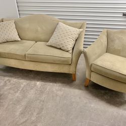 Microfiber Couch And Chair 
