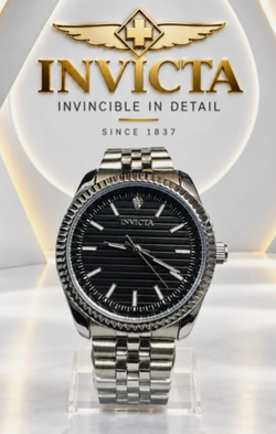 Invicta 69164 Celestial Men's Watch 36mm Steel Black Dial Quartz NEW