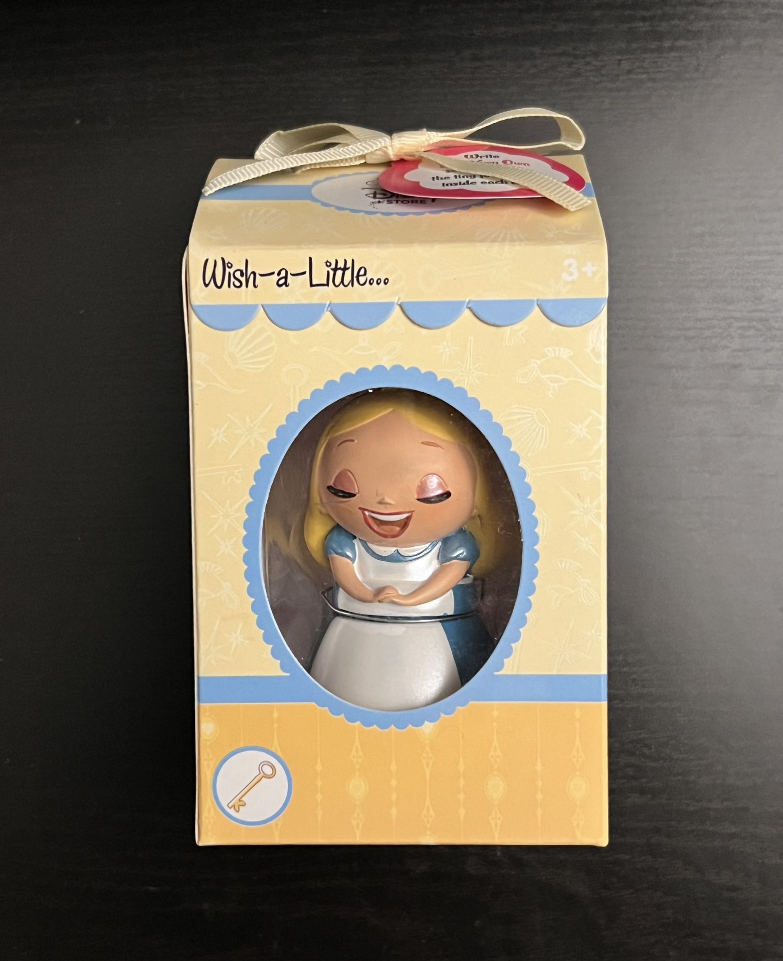 New Disney Kidada Wish A Littles Alice in Wonderland Figurine with Gold plated Charm Necklace