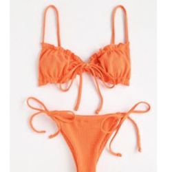 Shein Orange Size M Bikini