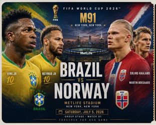 WorldCup Projected Brazil V.S Norway Hospitality Tickets