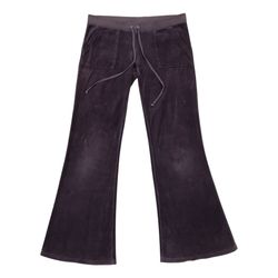 Juicy Couture Pants Small S Women Purple Boot Flare Velour Jogger Sweatpants Y2K