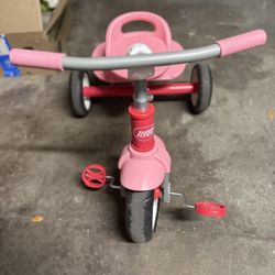 Radio Flyer Pink Rider Trike. Adjustable Seat, Steel Construction, Quiet Ride Wheels