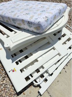 White “Disney princess”  Baby crib
