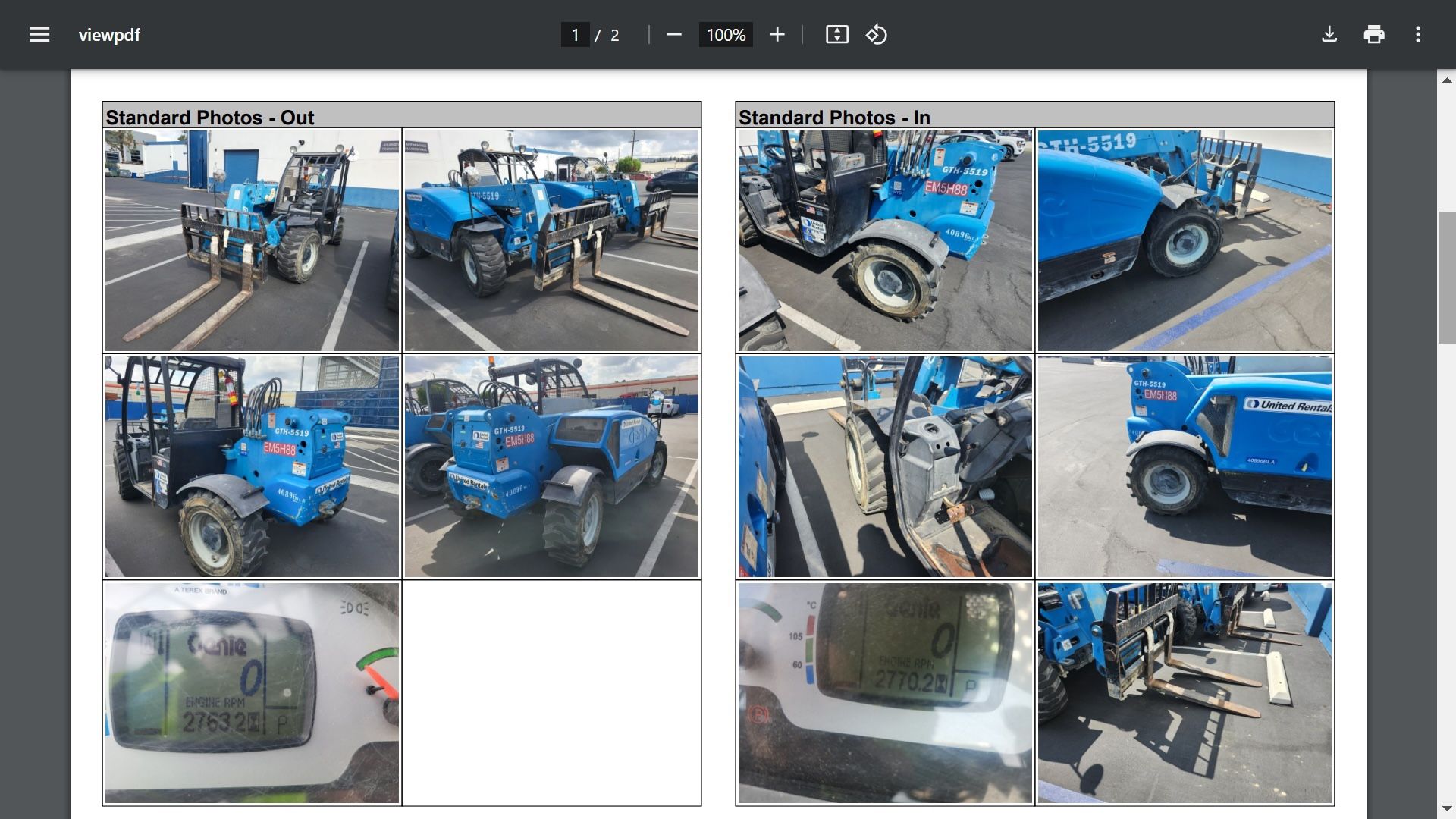 FORKLIFT VARIABLE REACH 5000# 16-20'