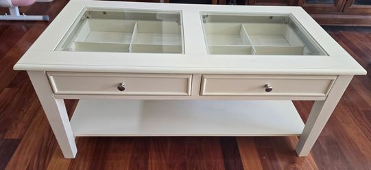 Coffee Table Cream White 44" x 22" x 20" High