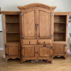 Armoire And Bookcase Set