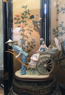 Lladro rickshaw cart