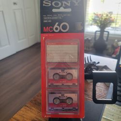 Sony Micro Cassette Audio Tapes 60 Minutes 3-Pack 3MC-60 In Case NEW