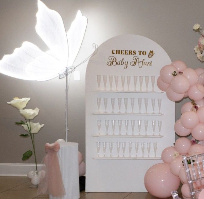 Champagne Shelves Display Wall
