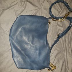 Blue Leather Crossbody Bag $29 Or Best Offer 