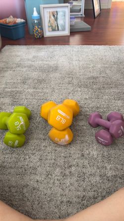 Neoprene Dumbbell Set 3lb 5lb 8lb