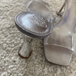 New Clear Slip On Heel Sandals Size 6
