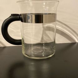Set Of 4 Boding Glass Coffee Cups With Black Handles 