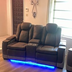 Led Couches With USB type “A“ And “C” Charging Ports And Wireless Charging Pad. 