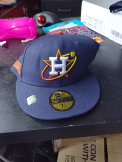 Houston Astros New Era 59FIFTY Fitted Hat 7 1/2 Blue MLB Baseball Cap