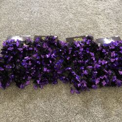 Lot Of 4 Spooky Hollow Halloween Purple Garland - NEW.
