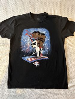 WWE New Day 4th of July Shirt Unicorn XL Kofi Kingston, Xavier Woods, Big E. 