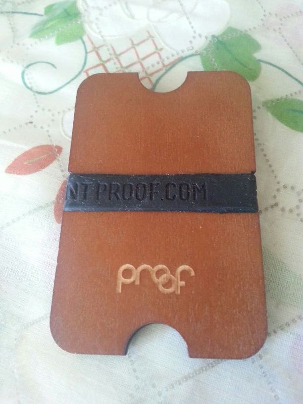 Proof wood wallet