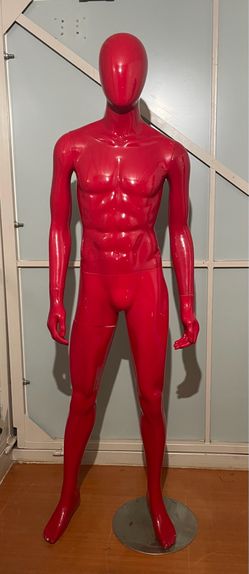 Commercial Fiberglass Retail Display Mannequin – Male 72” tall – Steel Base Included