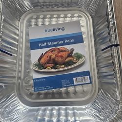 Half Steamer Foil Pans 15 Count