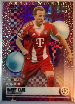 Topps Finest UEFA Club 2025-26 Harry Kane 203 Purple Checkerboard /99