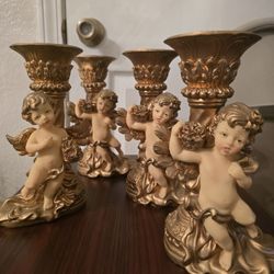 4 Piece Angel Candle Holder