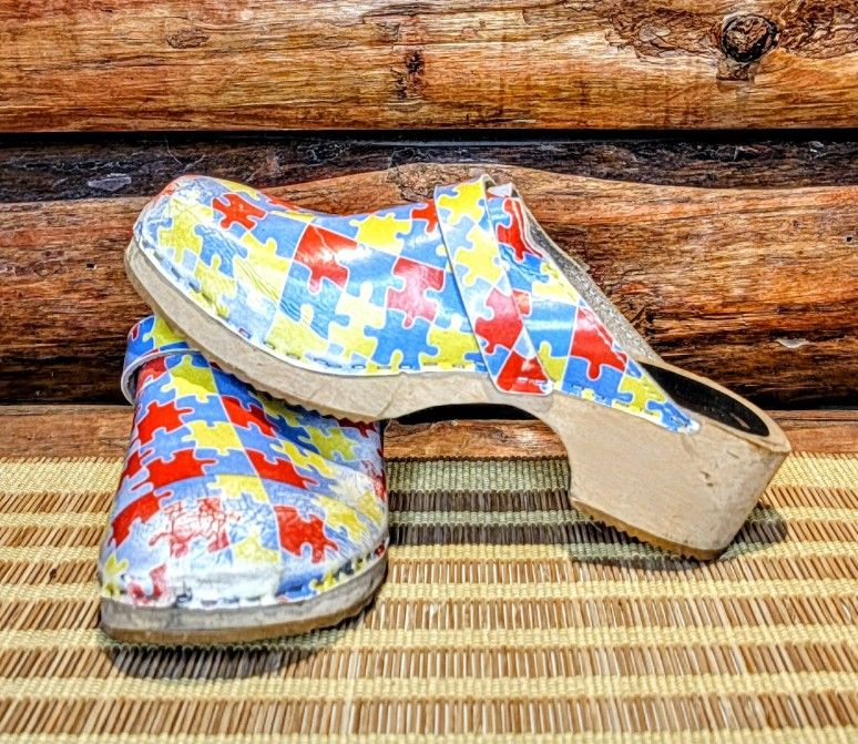 "Cape Clogs" Autism Awareness Clogs
