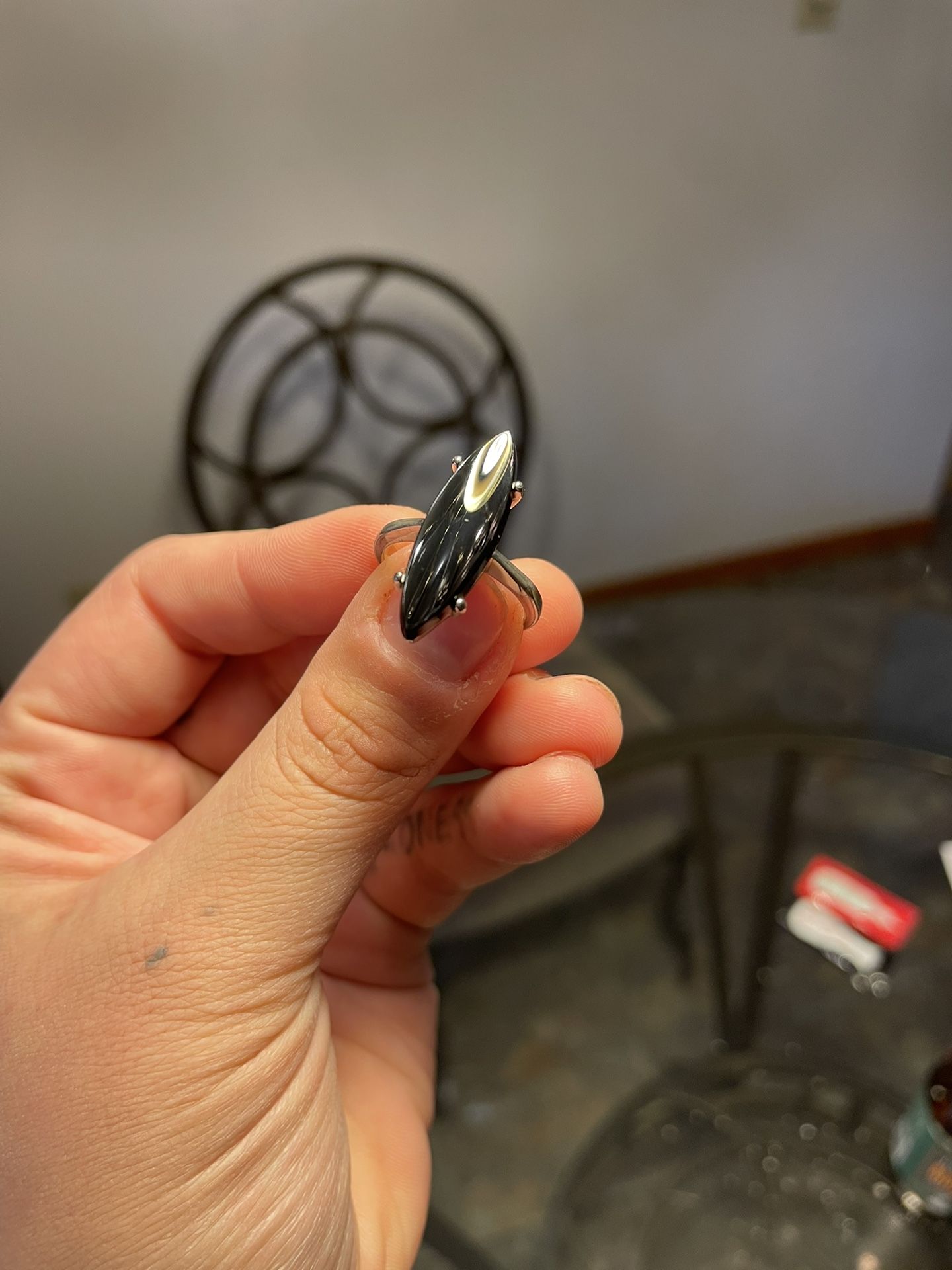 Sterling silver Black Onyx Ring