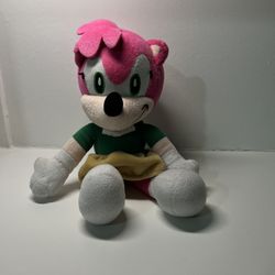 Sonic The Hedgehog Amy Rose Plush Toy Stuffed Animal 11"