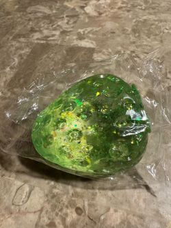 Squishy Green Glitter Strawberry