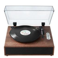 575^Vinyl Record Player, 3-Speed, Belt Driven Turntable Player with Built-in 10W Stereo Speakers Magnetic Cartridge, Support 33/45/78 RPM Bluetooth Au