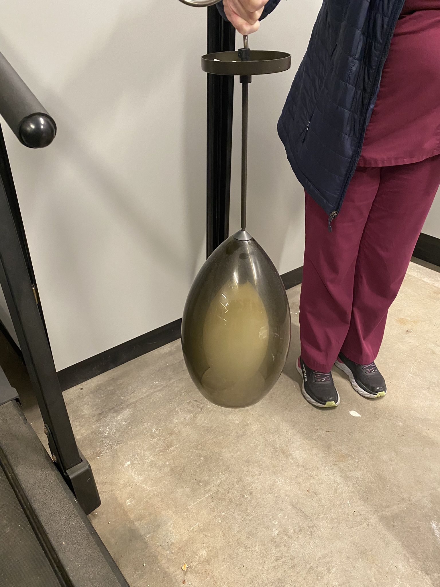 Smoked Glass Teardrop Pendant Light 