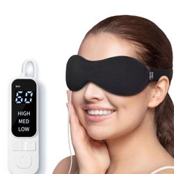 YFONG Heated Eye Mask for Dry Eyes, Stye and Migraines, USB Electric Eye Mask with 3 Temperature Settings & 4 Time Controls, Warm Eye Compress with Wa