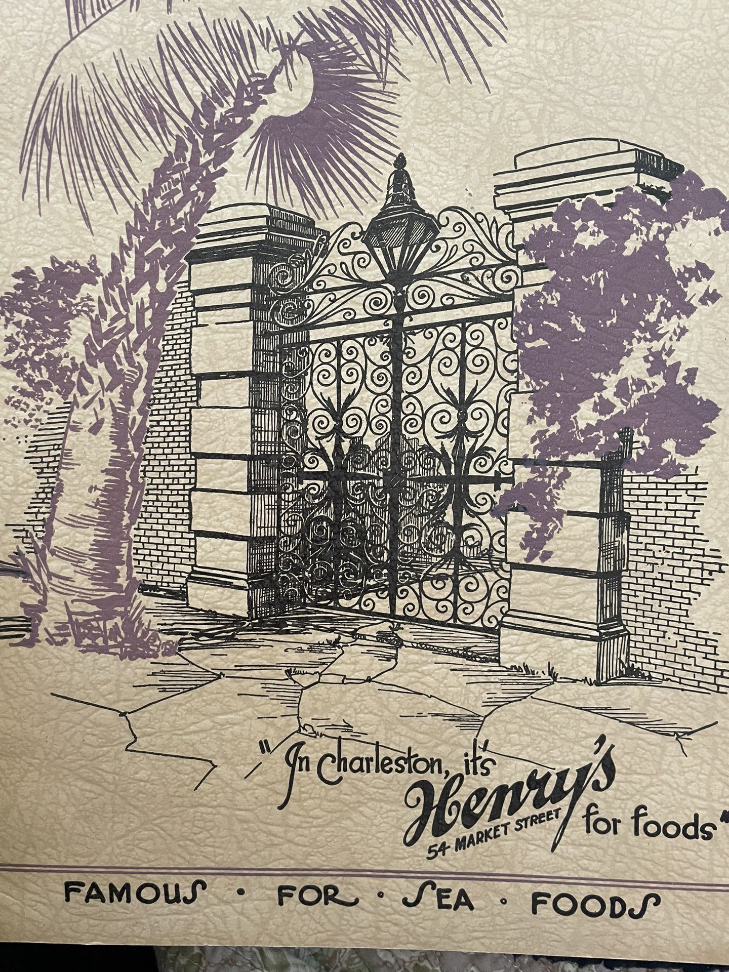 Vintage menus 