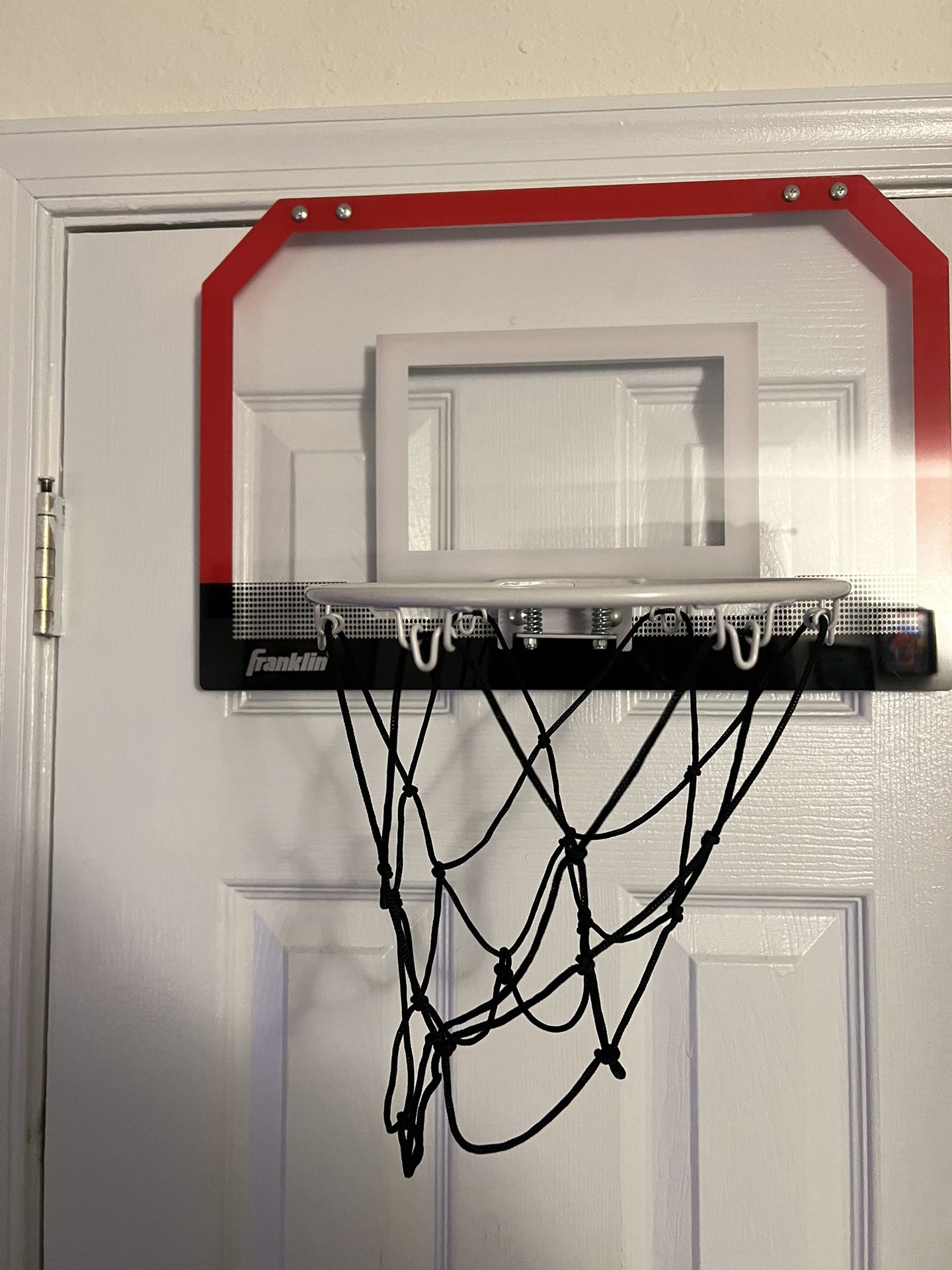 Door Hanging Hoop With Basketball 