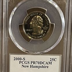 PCGS PR70DCAM State quarter - New Hampshire