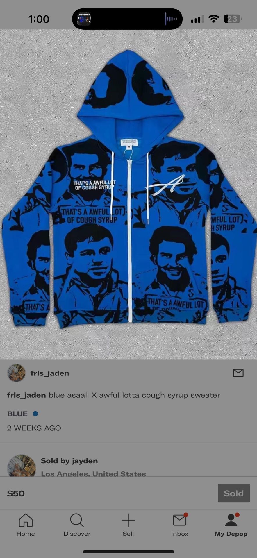 Asaali x Awful lot of cough syrup Hoodie 