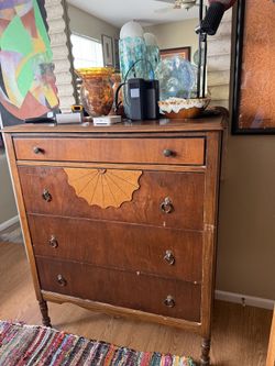 Antique Spider Web Dresser (4 drawer)