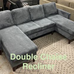 3-Pcs Dual Chaises Sectional Set (Finance and Delivery)