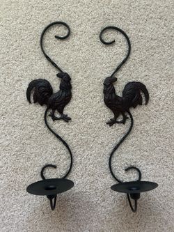 Rooster candle holders