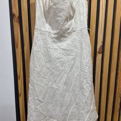 White Eyelet Dress Under Knee Banana Republic 
