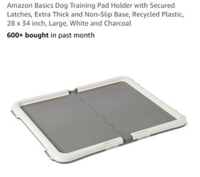 NEW Amazon Basics Dog Training Pad Holder with Secured Latches & Pee Pads