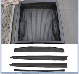 Maxzina Truck Bed Cap Cover Compatible with 2021-2025 Ford F150 5.5FT Pickup Bed Front Side Rail Cap Protector Tailgate Molding Cover Protector 4PCS